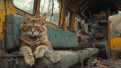 Dospívající přeměnil starý opuštěný autobus v útulek pro kočky: jak jeden nápad změnil život celé ulice