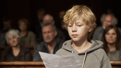 U soudu jsem bojovala o opatrovnictví nad synem… ale vše se změnilo, když sedmiletý syn  nečekaně zvedl ruku a požádal o přečtení dopisu od otce