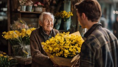 Prodavačka v květinářství posměšně hodila starému muži zvadlý květ za 130 korun — ale to, co se stalo potom, ji přimělo sklopit oči hanbou…