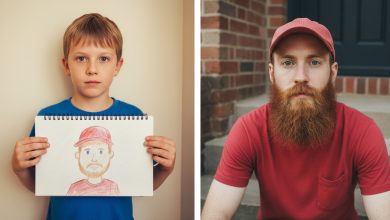 Syn půl roku kreslil jednoho a toho samého neznámého. Jednoho rána ten zaklepal na naše dveře