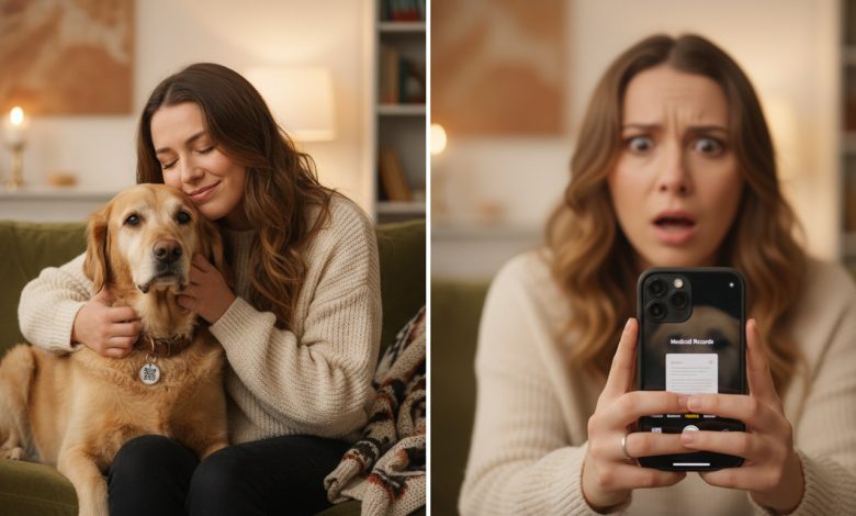 Ségry se dělily o dům po babičce. Já jsem si vzala jen jejího starého psa — a oněměla jsem, když jsem naskenovala kód na jeho obojku