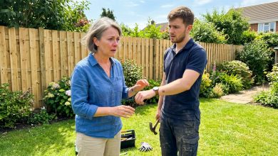 Cizinec opravoval její plot za sto dolarů — a pak si všimla mateřského znaménka na jeho zápěstí