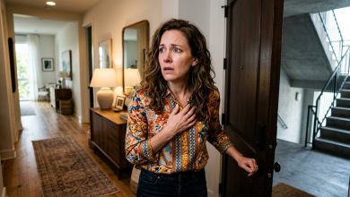 Interkom zazvonil a můj manžel zbledl, jako by viděl ducha. “Neotvírej,” šeptal. Otevřela jsem.