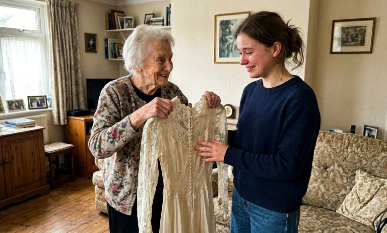 Rozhodla jsem se nosit svatební šaty mé babičky na její počest – ale při úpravách jsem našla skrytý dopis, který odhalil pravdu o mých rodičích