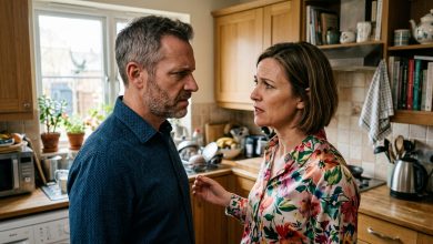 Domů přišel dříve než obvykle a zamířil rovnou do sprchy. Na podlaze v koupelně jsem našla něco, co rozhodně nemohlo být “přineseno z práce.”