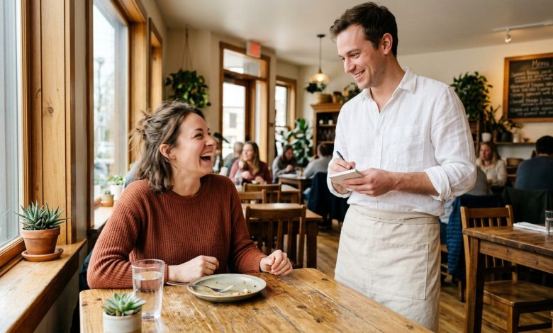 Byl majitelem restaurace — ale na první schůzku přišel předstírat, že je číšník