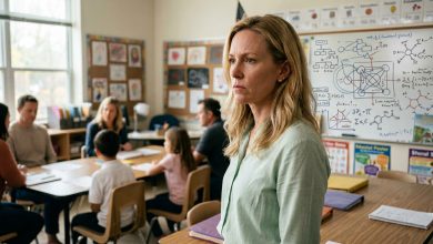 Na třídní schůzce učitelka přede všemi rodiči řekla o mém synovi: „Takovým dětem by bylo lépe ve speciální škole — tam by to pro ně bylo snazší.“ Manžel mě zatahal za ruku — „mlč.“ Nevydržela jsem to a to, co jsem té učitelce řekla, doslova ohromilo celou třídu…