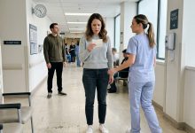 Když mi zdravotní sestra vtiskla do ruky poznámku, zatímco můj bývalý stál metr dál: “Lže. Zkontroluj kameru ve 3 ráno.”