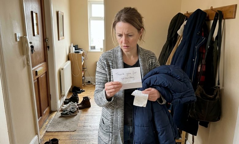 Vzala jsem jeho bundu, protože se ochladilo. V kapse jsem našla účtenku od klenotníka a malou poznámku: “Děkuji za včerejšek.”