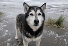 Vzali jsme našeho starého huskyho na pláž, abychom se rozloučili s mořem, ale on potom vstal a udělal něco, co nikdy nebudu schopná zapomenout